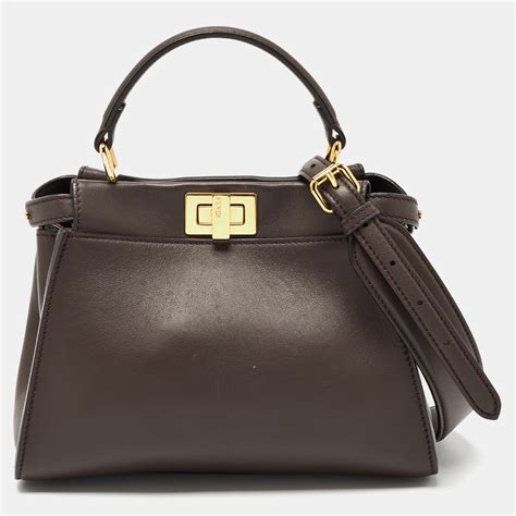 fendi peekaboo mini oxblood|fendi peekaboo leather satchel.